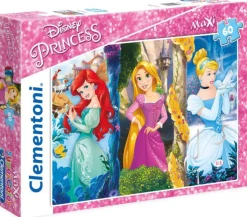 Puzzle Disney Princess: Ariel, Locika e Cinderella 60 maxi