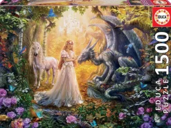 Puzzle Dragão, princesa e unicórnio