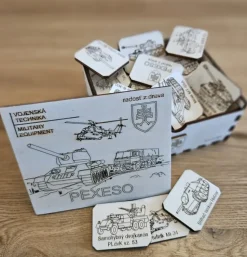 Puzzle Drevené pexeso Vojenská technika