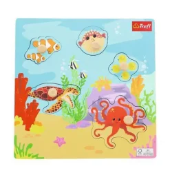 Puzzle Drevená vkláda膷ka Zvieratká pod vodou