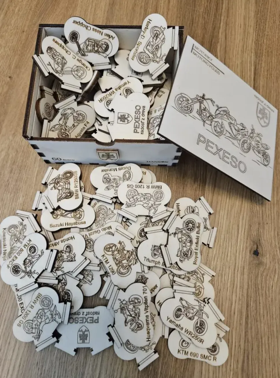 Puzzle Drevnené pesexo Motorky