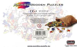 Puzzle Elefante de madeira colorida