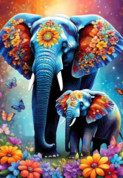 Puzzle Elefantes - Coleção Amor Materno