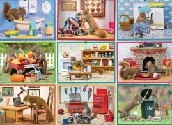 Puzzle Esquilos em casa