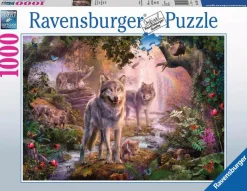 Puzzle Família lobo no verão