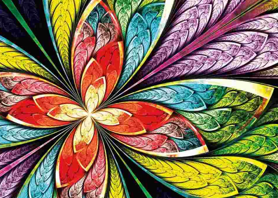 Puzzle Flor colorida