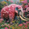 Puzzle Floral Elephant