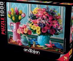 Puzzle Flores em vasos