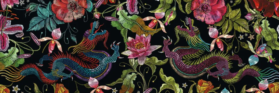 Puzzle Flowers animals plants garden panorama