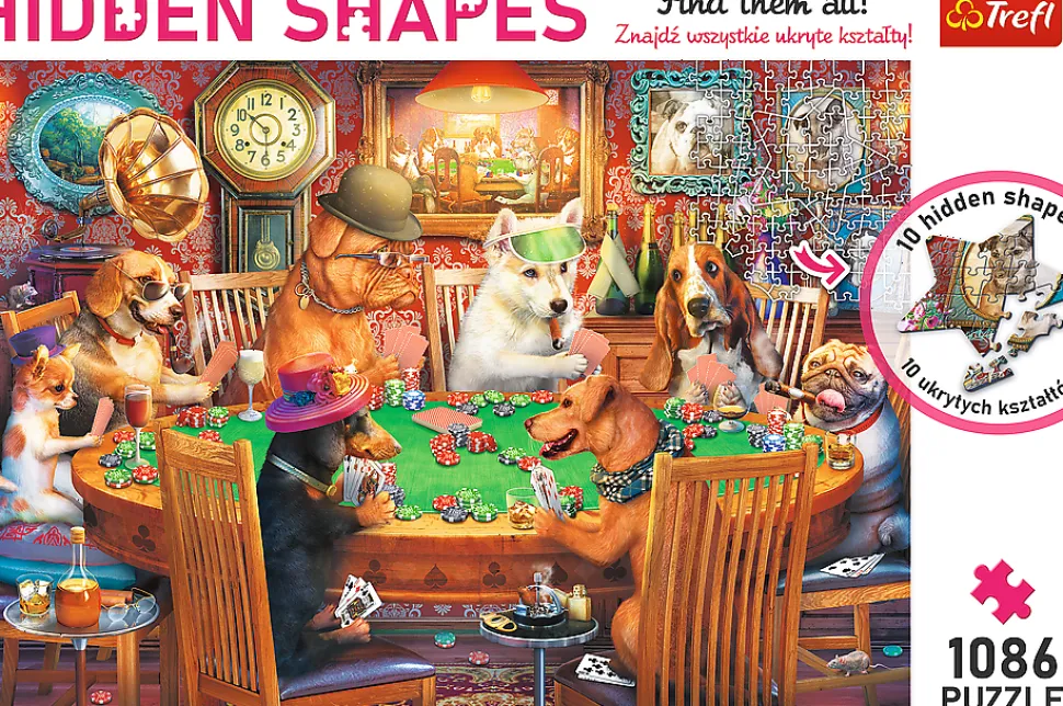 Puzzle Formas ocultas: noite de jogos