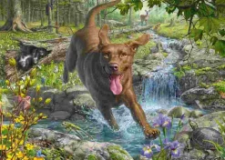 Puzzle Fredrickson: Retriever na primavera