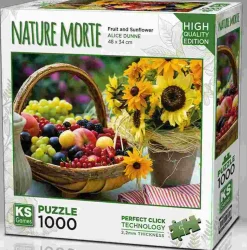 Puzzle Frutas e girassóis