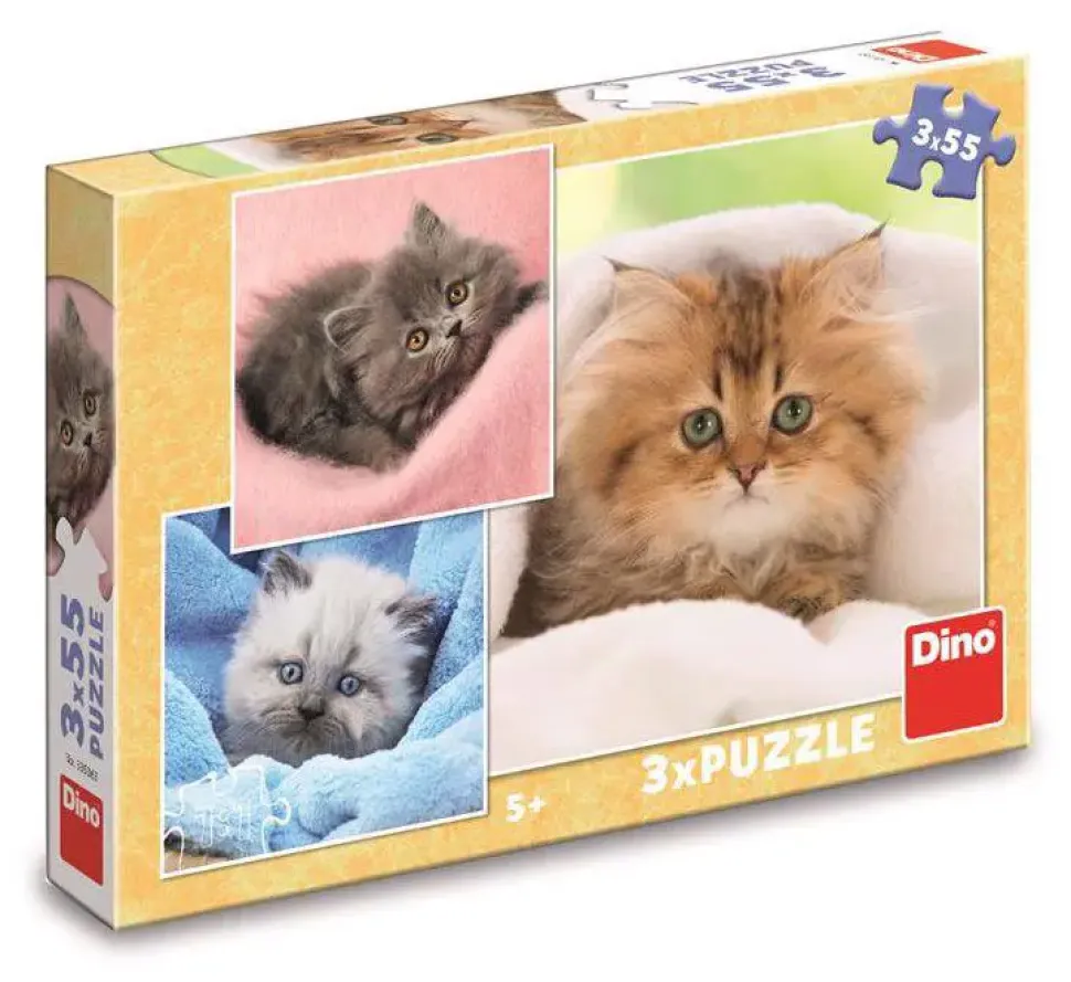 Puzzle Gatinhos fofos 3x55