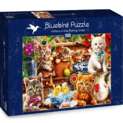 Puzzle Gatinhos no galpão de vasos