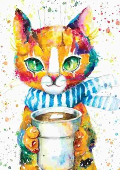 Puzzle Gato Colorido