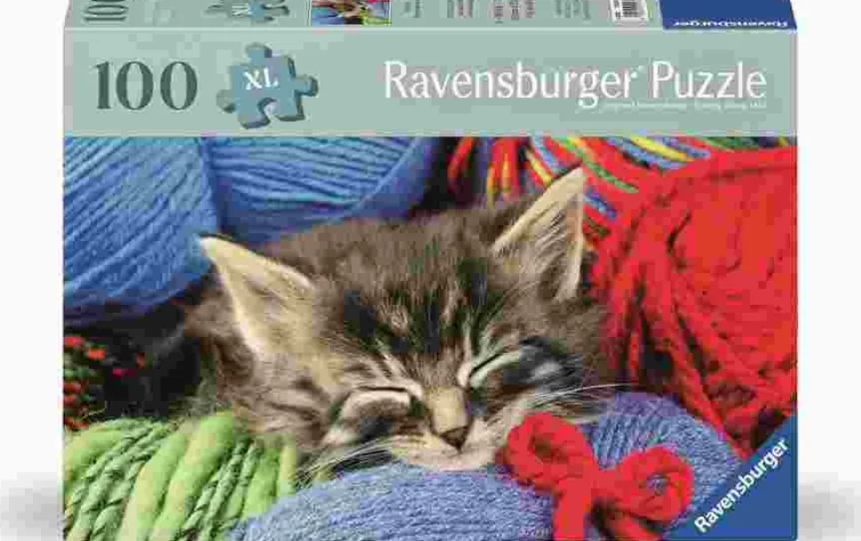 Puzzle Gato numa bola 100 XXL