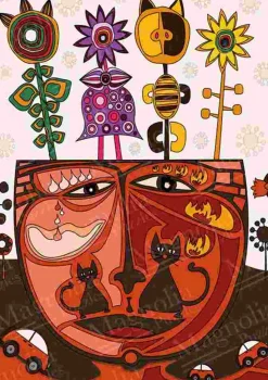 Puzzle Gato surrealista