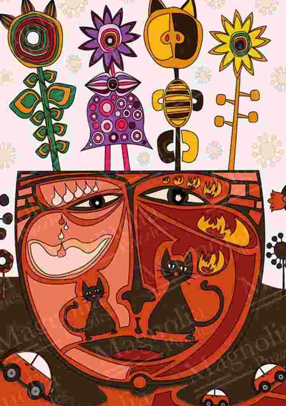 Puzzle Gato surrealista