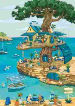 Puzzle Gatos na árvore