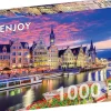 Puzzle Ghent em Crepúsculo, Bélgica