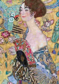 Puzzle Gustav Klimt: Senhora com um ventilador