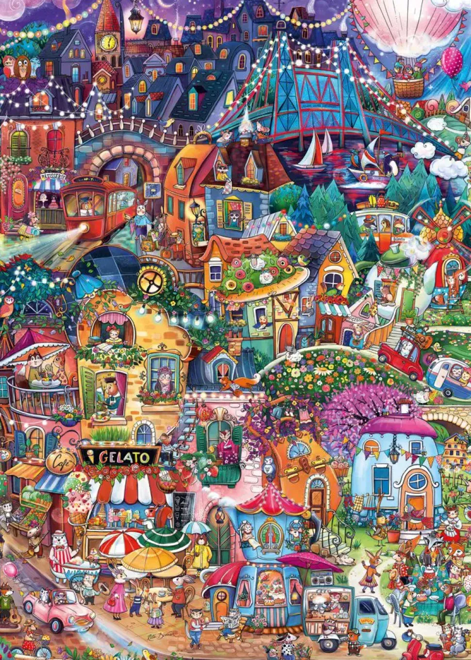 Puzzle Happy Town: Boa noite!