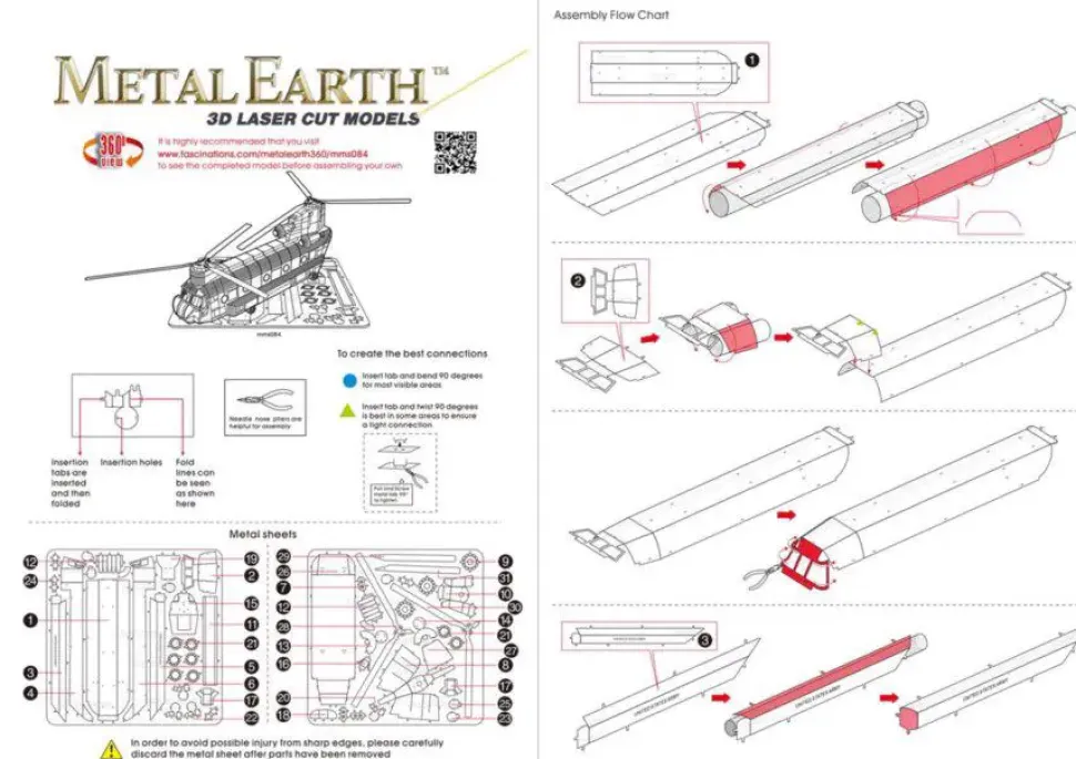 Puzzle Helicóptero CH-47 Chinook 3D