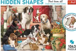 Puzzle Hidden Shapes Dog divertido