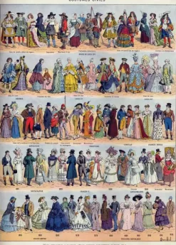 Puzzle Ilustração de Larousse : Trajes civis