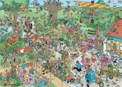 Puzzle Jan Van Haasteren: observação de pássaros no grande jardim