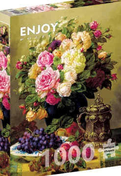 Puzzle Jean-Baptiste Robie: Natureza morta com rosas