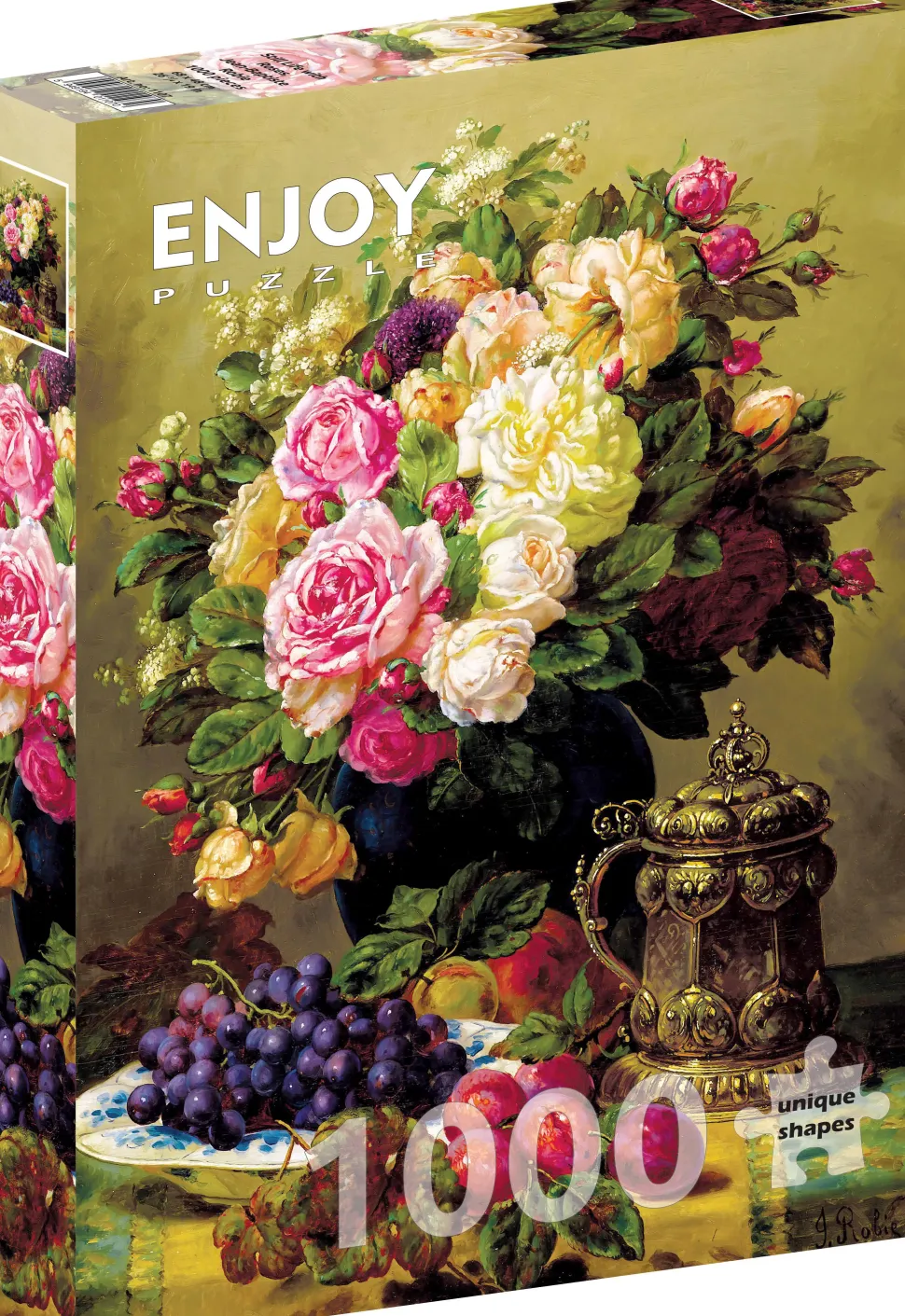 Puzzle Jean-Baptiste Robie: Natureza morta com rosas