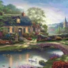 Puzzle Kinkade: Casa de campo Stoney Creek