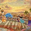 Puzzle Kinkade: Coleção Disney Dreams: Jasmine dançando sob a luz do sol do deserto, Aladdin