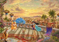 Puzzle Kinkade: Coleção Disney Dreams: Jasmine dançando sob a luz do sol do deserto, Aladdin