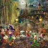 Puzzle Kinkade: Coleção Disney Dreams: Diversão de Halloween do Mickey e da Minnie