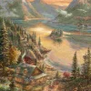 Puzzle Kinkade: Esplendor à Beira do Lago