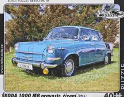 Puzzle 艩koda 1000 MB (1966) com motor de combustão interna