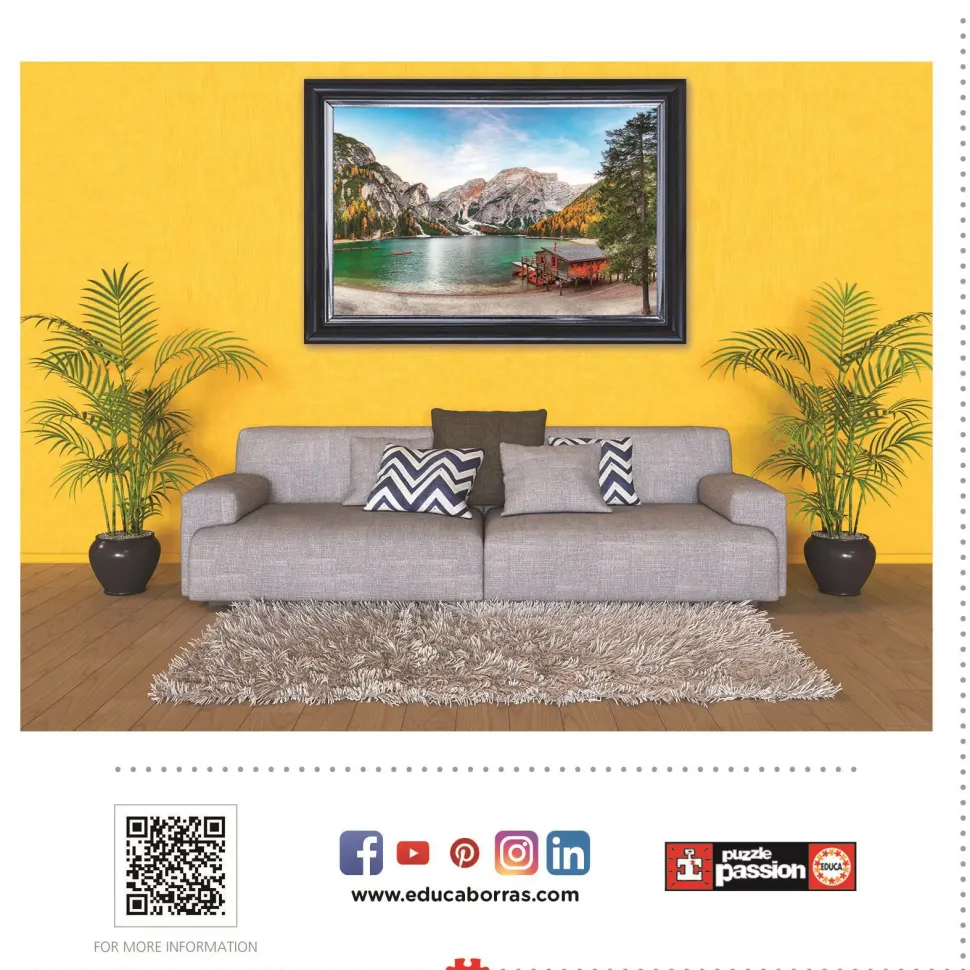 Puzzle Lago Braies no outono