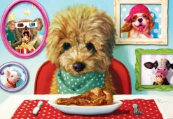 Puzzle Lancheira com quebra-cabeça na hora do jantar