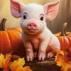 Puzzle Leitão de outono fofo