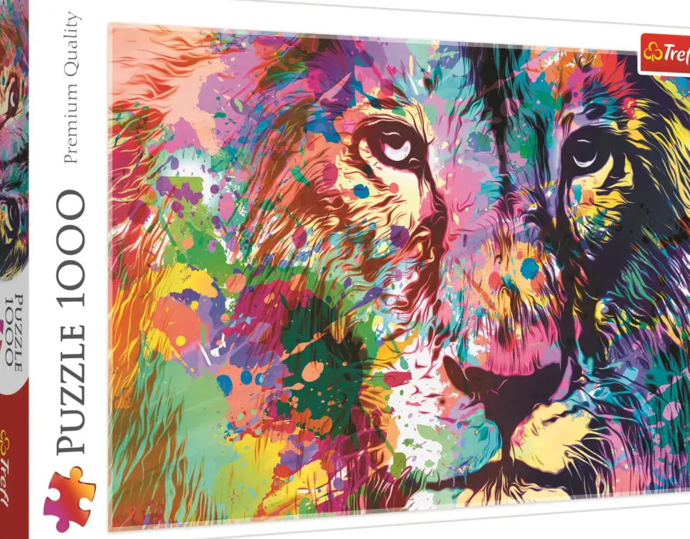 Puzzle Leão colorido