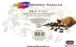 Puzzle Leão colorido de madeira