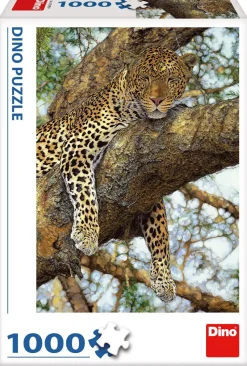 Puzzle Leopardo em uma árvore