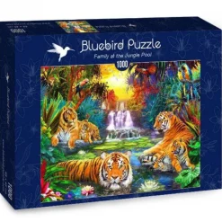 Puzzle Linda: família na piscina da selva