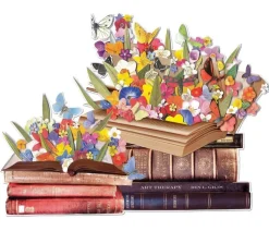 Puzzle Livros florescendo