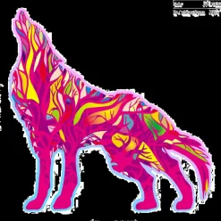 Puzzle Lobo Uivante de madeira