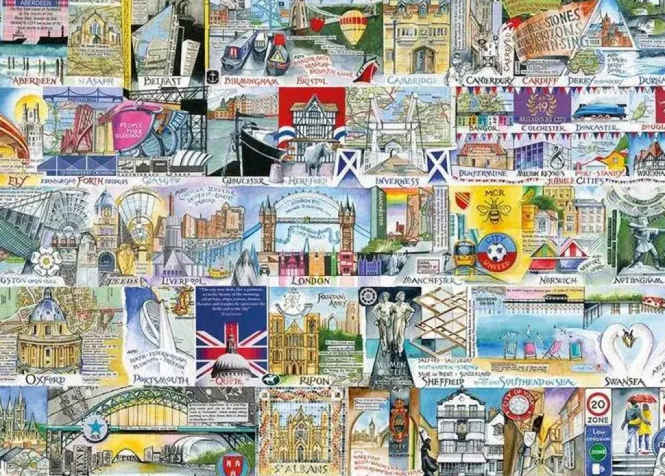 Puzzle Luzes brilhantes e grandes cidades XL