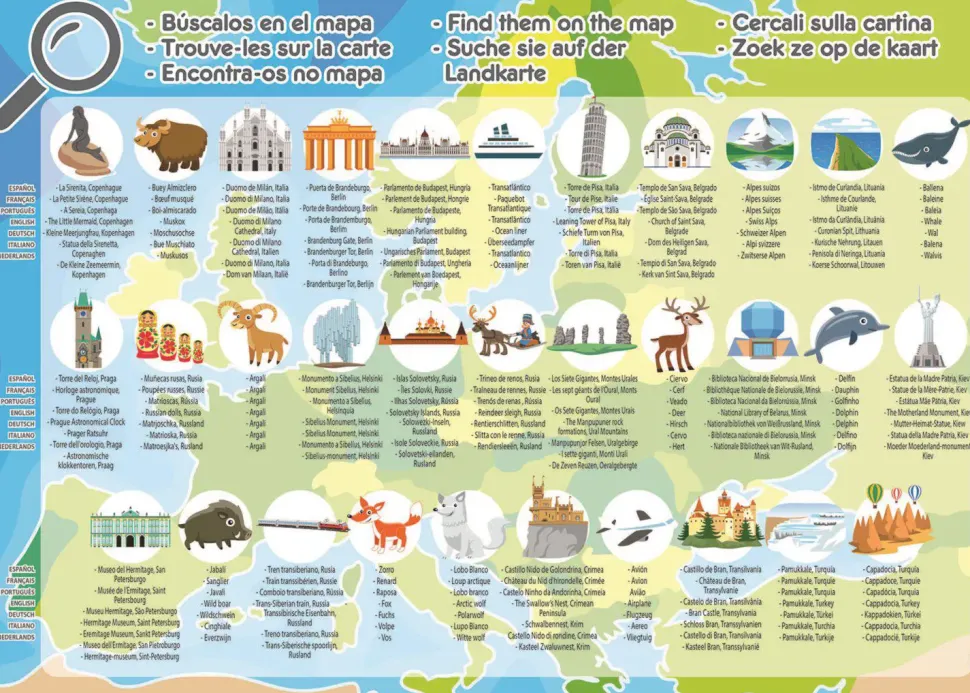 Puzzle Mapa da Europa 150 peças