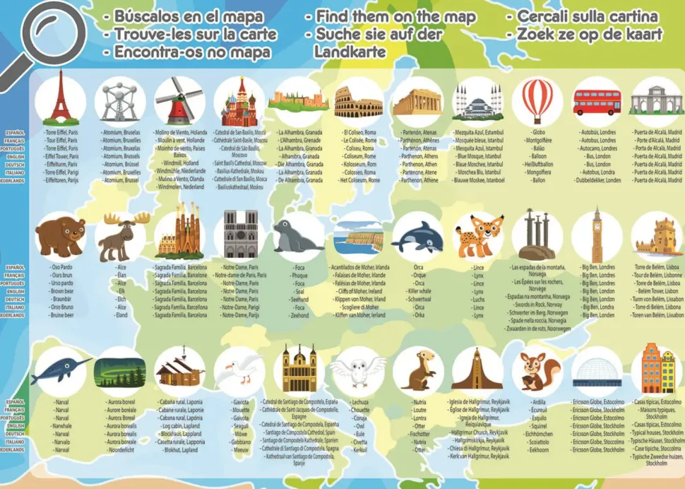 Puzzle Mapa da Europa 150 peças